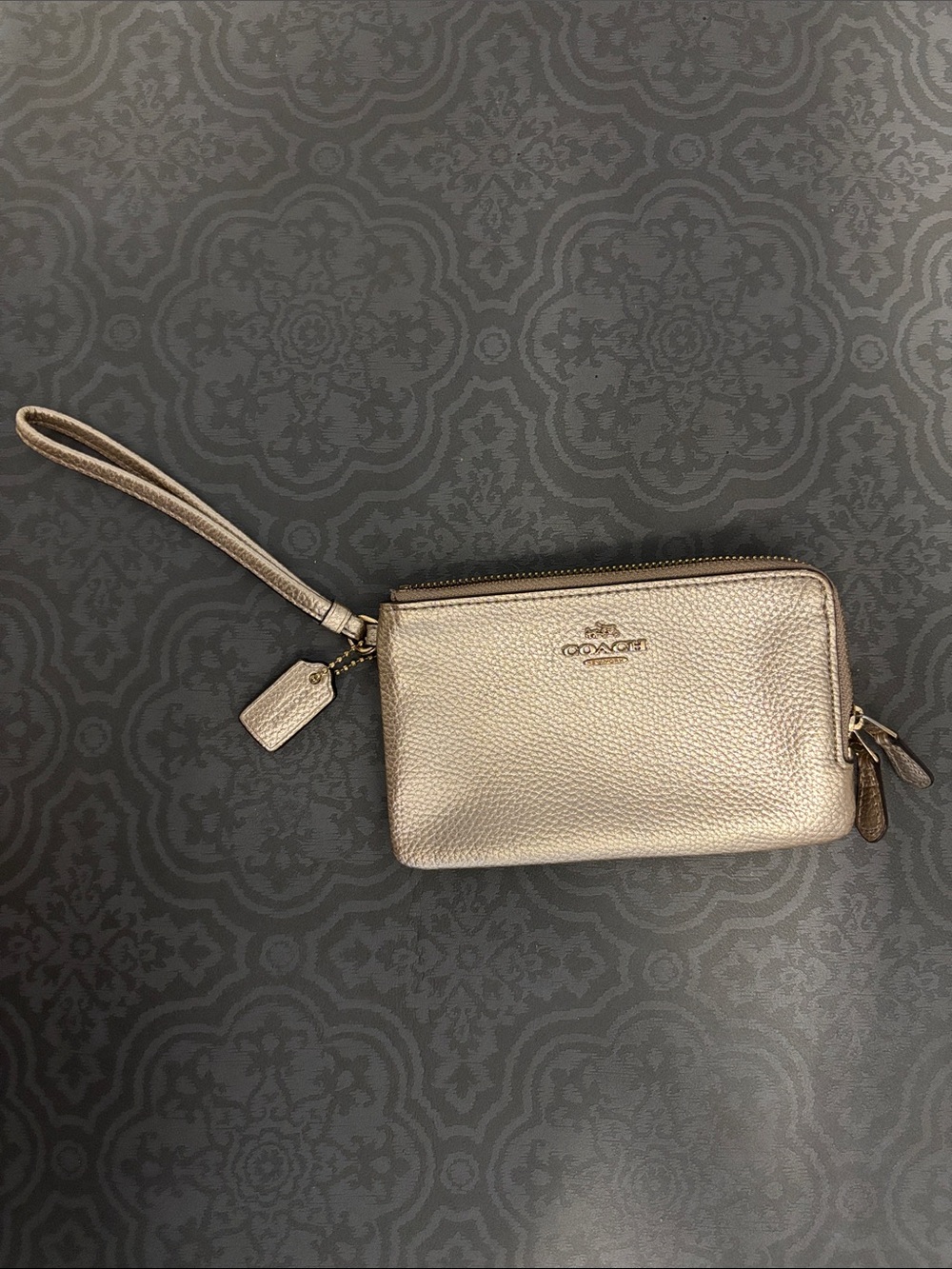 Coach Metallic Wristlet